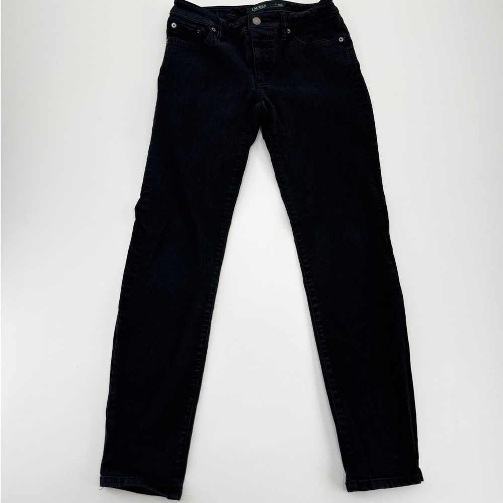 Lauren Ralph Lauren Modern Straight Curvy Black Jeans Women's Size 2 Stretch
